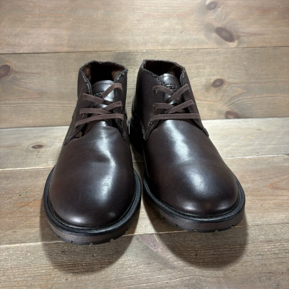 GH Bass Hamlet Mens size 8 shoes Brown Leather comfort Lace Up Chukka boots